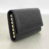 【6id5672】グッチ キーケース グッチシマ 138093 レザー ブラック シャンパンゴールド金具【中古】メンズ レディース ユニセックス