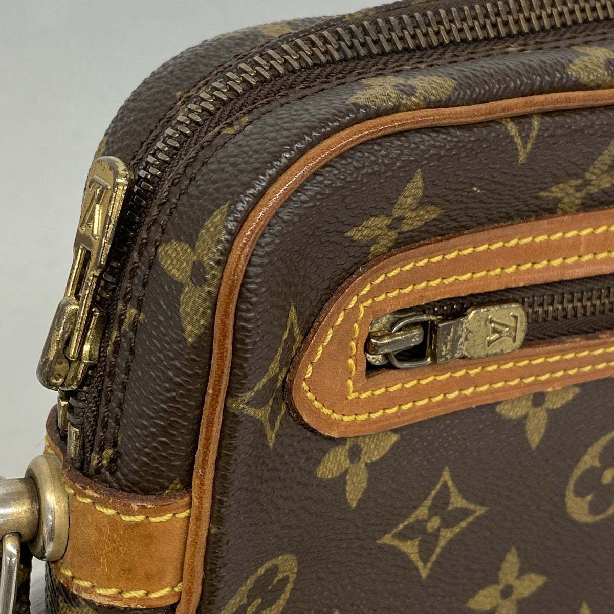 【6id5684】ルイヴィトン クラッチバッグ モノグラム マルリードラゴンヌGM M51825 ブラウン【中古】メンズ