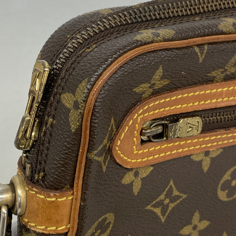 【6id5684】ルイヴィトン クラッチバッグ モノグラム マルリードラゴンヌGM M51825 ブラウン【中古】メンズ