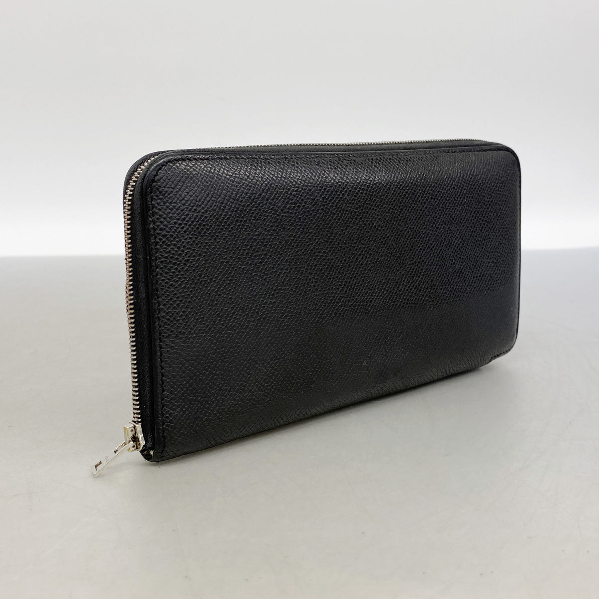 【6id5691】エルメス 長財布 アザップロングシルクイン ヴォーエプソン ブラック シルバー金具 A刻印【中古】メンズ レディース ユニセックス