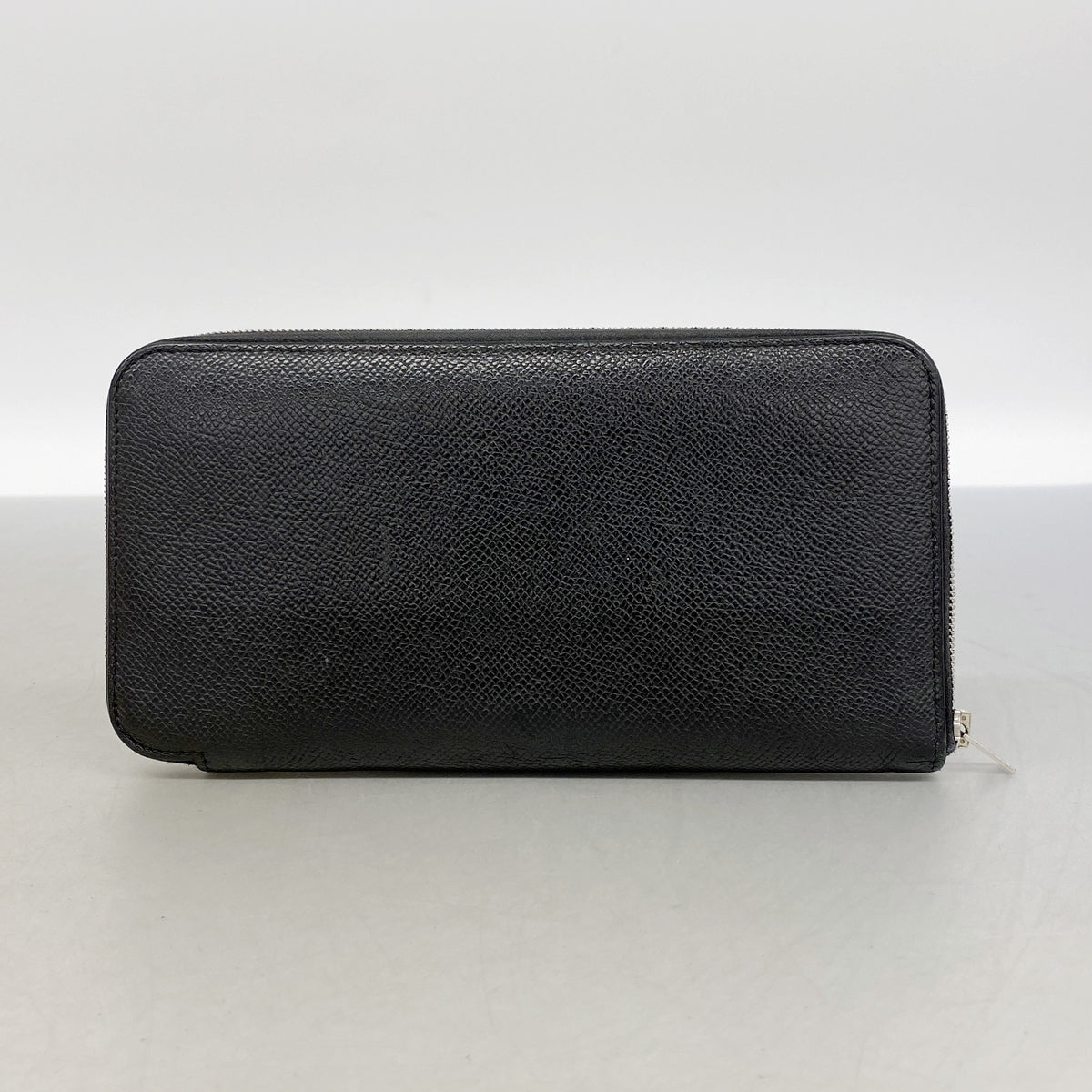 【6id5691】エルメス 長財布 アザップロングシルクイン ヴォーエプソン ブラック シルバー金具 A刻印【中古】メンズ レディース ユニセックス