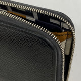 【6id5691】エルメス 長財布 アザップロングシルクイン ヴォーエプソン ブラック シルバー金具 A刻印【中古】メンズ レディース ユニセックス