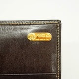 【6id5693】フェンディ 長財布 ズッカ ナイロンキャンバス ブラウン ゴールド金具【中古】レディース