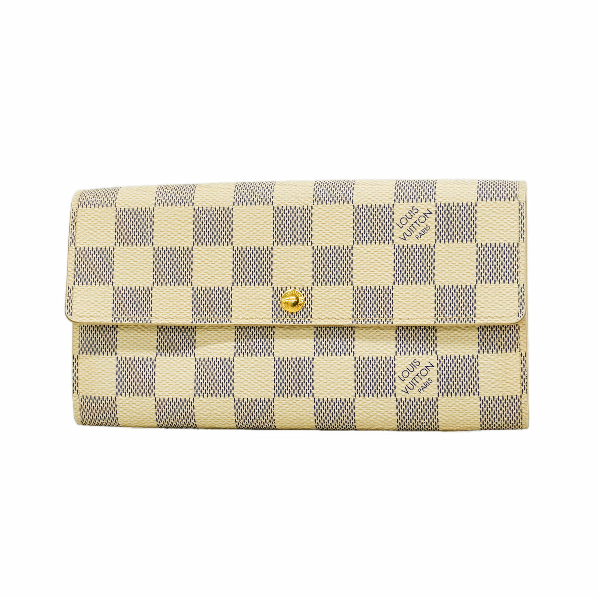【6id5694】ルイヴィトン 長財布 ダミエ・アズール ポルトフォイユサラ N61735 ホワイト【中古】レディース