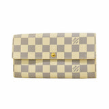 【6id5694】ルイヴィトン 長財布 ダミエ・アズール ポルトフォイユサラ N61735 ホワイト【中古】レディース