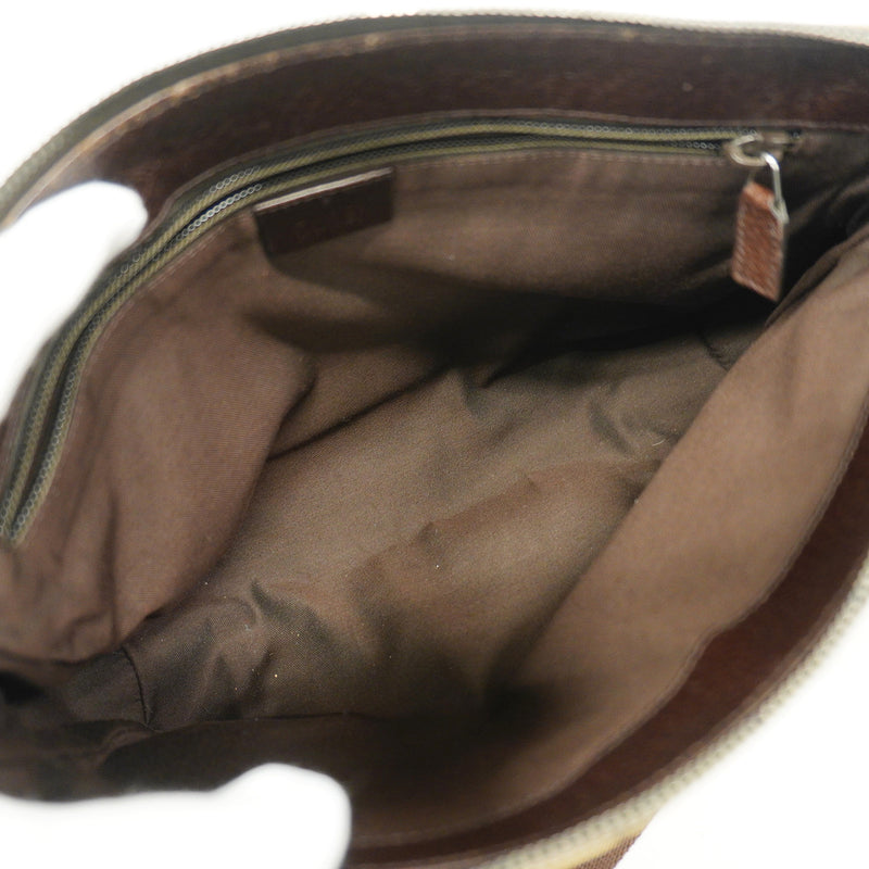 【6id5700】グッチ ショルダーバッグ GGキャンバス 114273 キャンバス ブラウン シルバー金具【中古】レディース