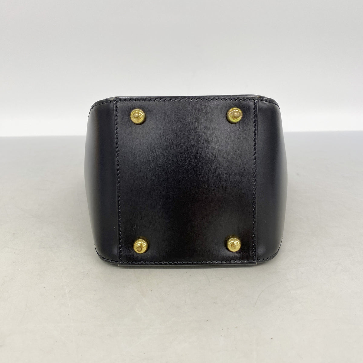 【6id5710】カルティエ ハンドバッグ パンテール レザー ブラック ゴールド金具【中古】レディース