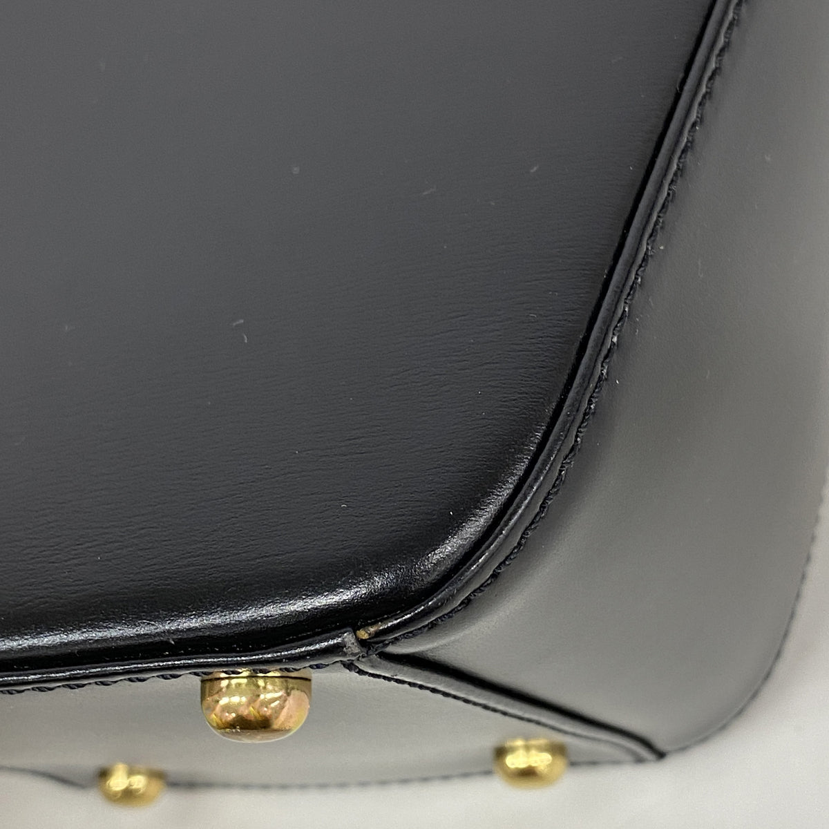 【6id5710】カルティエ ハンドバッグ パンテール レザー ブラック ゴールド金具【中古】レディース