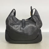 【6id5720】グッチ ショルダーバッグ ニュージャッキー 277520 レザー ブラック シャンパンゴールド金具【中古】レディース