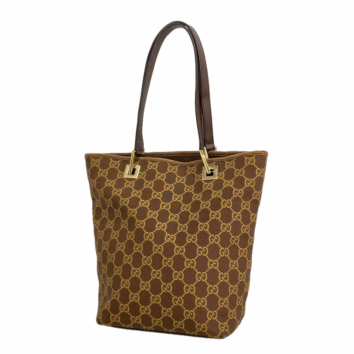 【6id5721】グッチ トートバッグ GGキャンバス 002 1099 キャンバス ブラウン シャンパンゴールド金具【中古】レディース