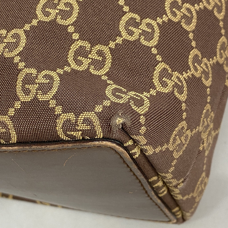 【6id5721】グッチ トートバッグ GGキャンバス 002 1099 キャンバス ブラウン シャンパンゴールド金具【中古】レディース