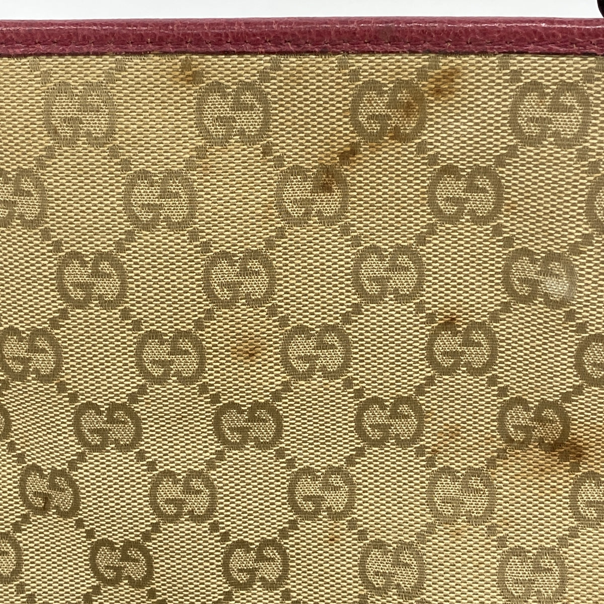 【6id5731】グッチ トートバッグ GGキャンバス 120838 キャンバス ベージュ シルバー金具【中古】レディース