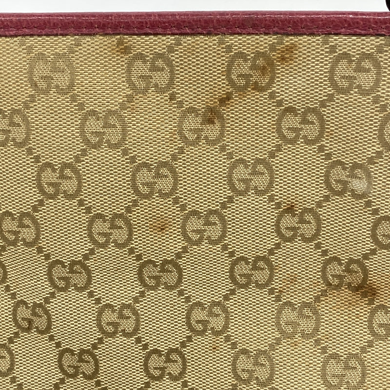 【6id5731】グッチ トートバッグ GGキャンバス 120838 キャンバス ベージュ シルバー金具【中古】レディース