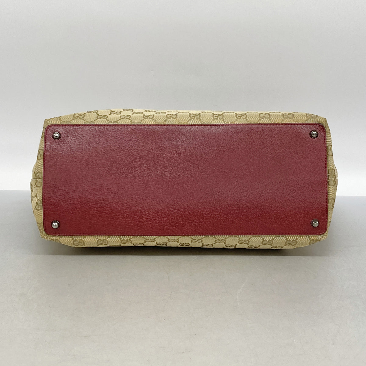 【6id5731】グッチ トートバッグ GGキャンバス 120838 キャンバス ベージュ シルバー金具【中古】レディース