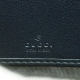 【6id5733】グッチ 長財布 グッチシマ 307980 レザー ネイビー ゴールド金具【中古】レディース