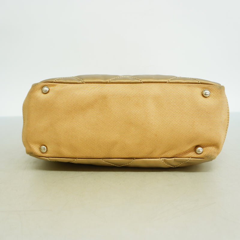 【6id5736】シャネル トートバッグ パリビアリッツ キャンバス ベージュ シルバー金具【中古】レディース