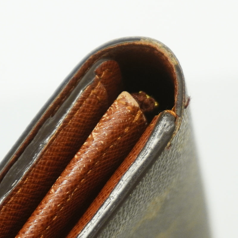 【6id5748】ルイヴィトン 長財布 モノグラム ポシェットポルトモネクレディ M61726 ブラウン【中古】レディース