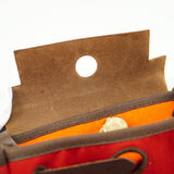 【6id5752】エルメス ショルダーバッグ エールバッグTPM トワルオフィシエ ブラウン レッド ゴールド金具 □H刻印【中古】レディース