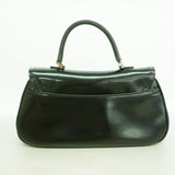 【6id5754】クリスチャンディオール ハンドバッグ エナメル ブラック シルバー金具【中古】レディース