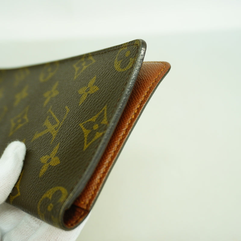 【6id5761】ルイヴィトン 長札入れ モノグラム ポルトバルールカルトクレディ M61823 ブラウン【中古】メンズ