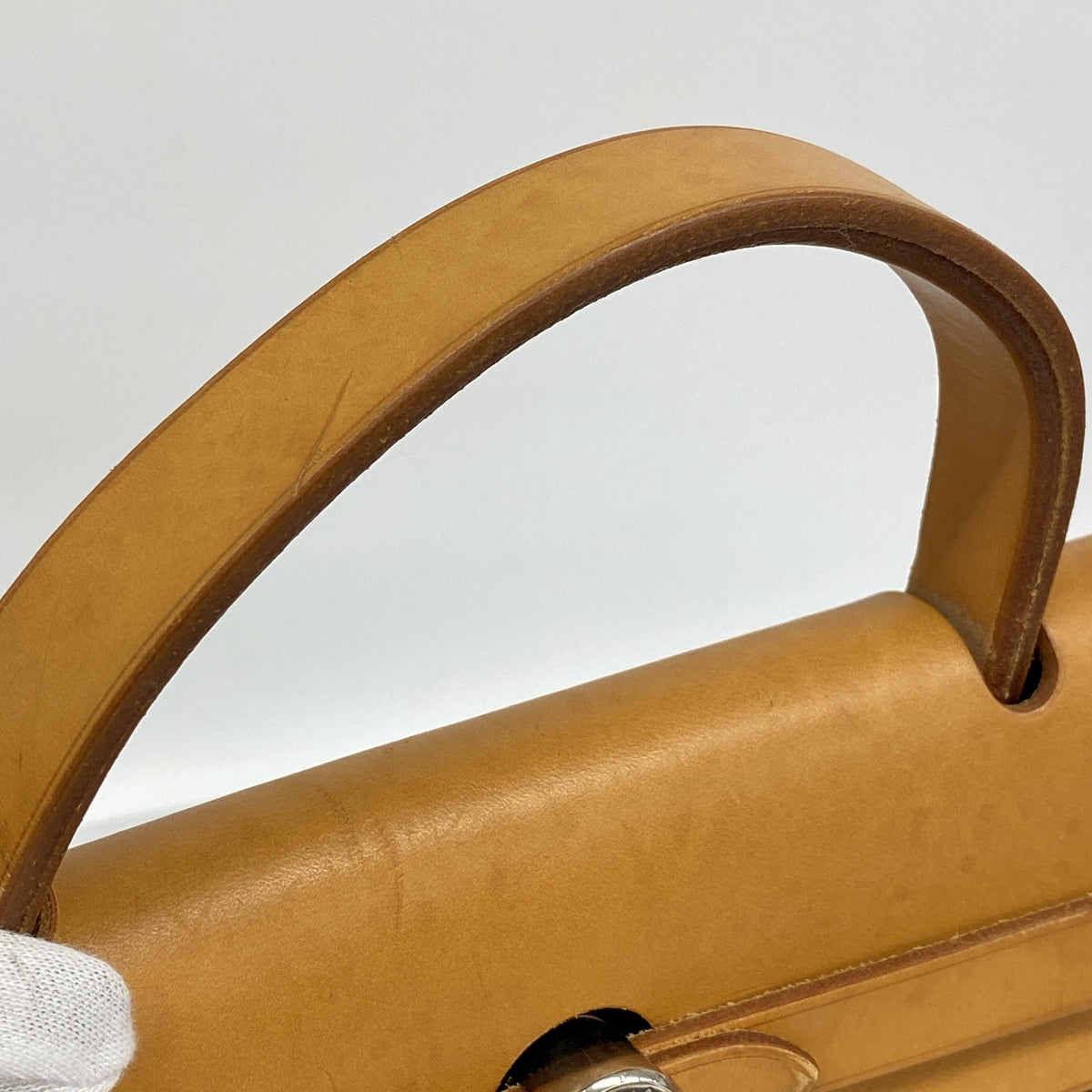 【6id5763】エルメス ハンドバッグ エールバッグPM トワルオフィシエ ブラック ナチュラル シルバー金具 □G刻印 2wayバッグ【中古】レディース