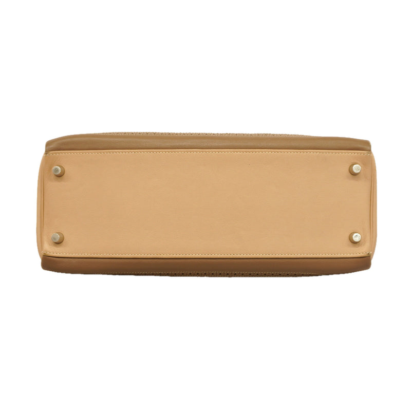 【6id5790】エルメス ハンドバッグ ケリー32 スイフト アルジル エトゥープ シルバー金具 □P刻印 2wayバッグ【中古】レディース