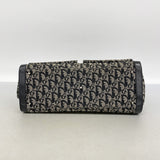 【6id5794】クリスチャンディオール トートバッグ トロッター キャンバス ブラック ベージュ シルバー金具【中古】レディース