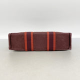 【6id5795】エルメス ハンドバッグ フールトゥPM キャンバス ボルドー シルバー金具【中古】レディース
