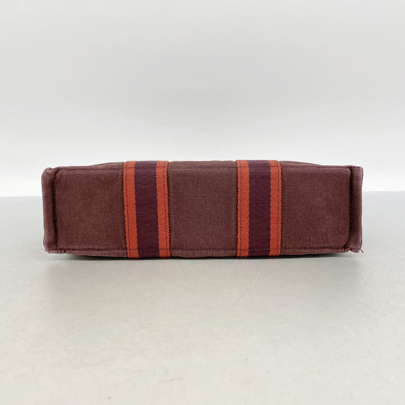 【6id5795】エルメス ハンドバッグ フールトゥPM キャンバス ボルドー シルバー金具【中古】レディース