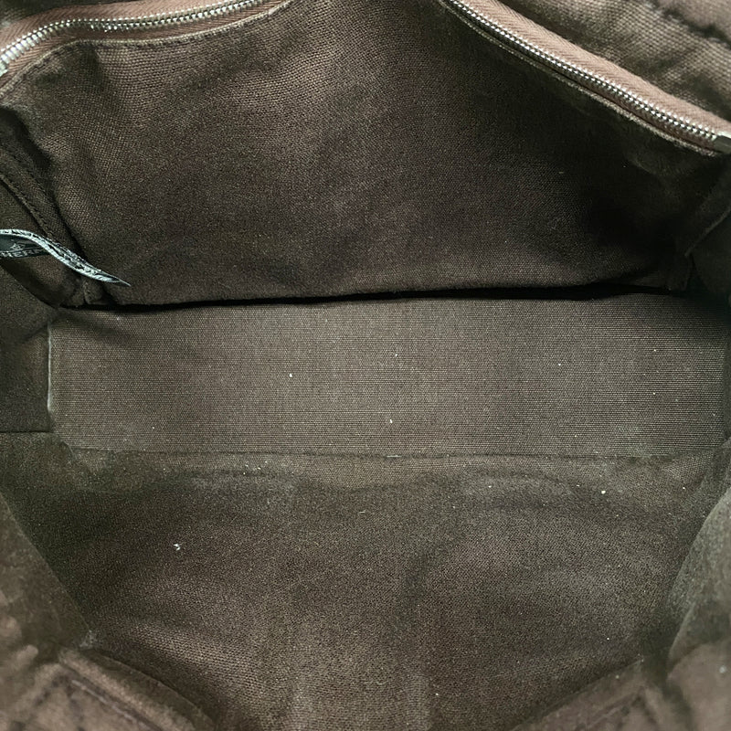 【6id5795】エルメス ハンドバッグ フールトゥPM キャンバス ボルドー シルバー金具【中古】レディース