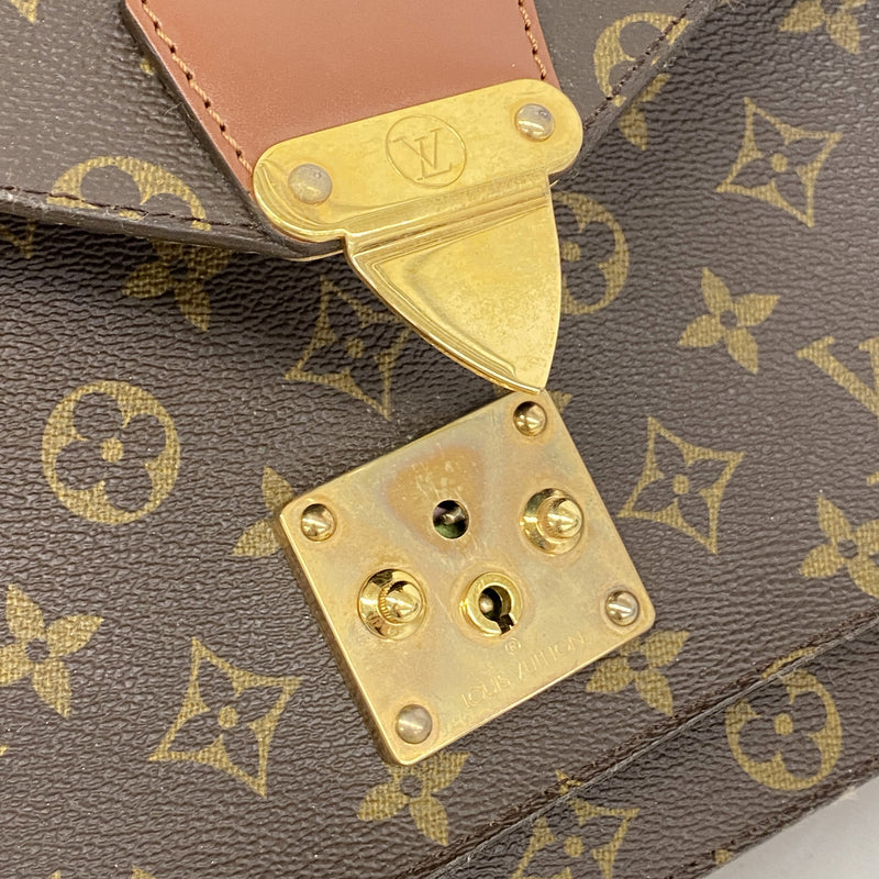 【6id5800】ルイヴィトン ハンドバッグ モノグラム モンソー28 M51185 ブラウン 2wayバッグ【中古】レディース