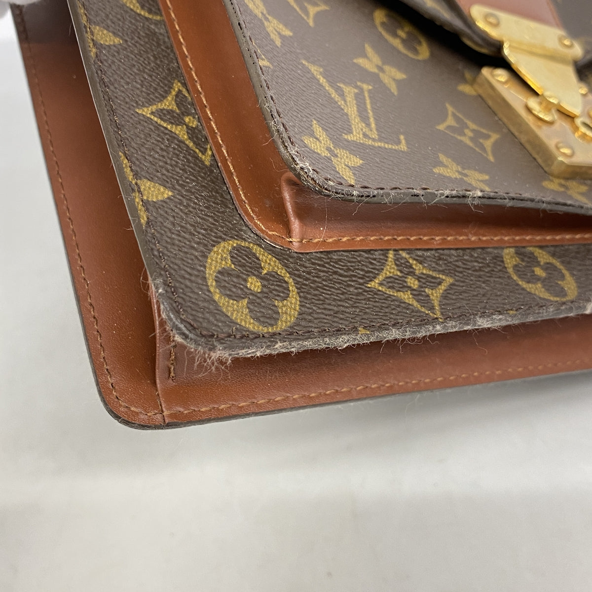 【6id5800】ルイヴィトン ハンドバッグ モノグラム モンソー28 M51185 ブラウン 2wayバッグ【中古】レディース