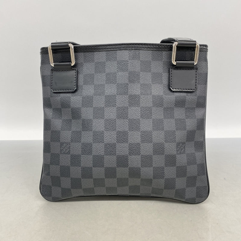 【6id5802】ルイヴィトン ショルダーバッグ ダミエ・グラフィット トマス N58028 ブラック【中古】メンズ
