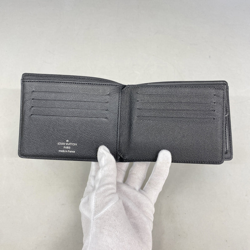 【6id5803】ルイヴィトン 財布 ダミエ・グラフィット ポルトフォイユフロリン N63074 ブラック【中古】メンズ