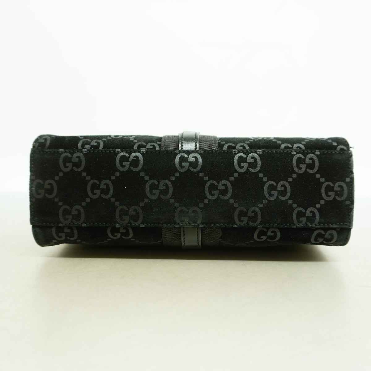【6id5819】グッチ ショルダーバッグ ジャッキー 001 3734 スウェード ブラック シルバー金具【中古】レディース