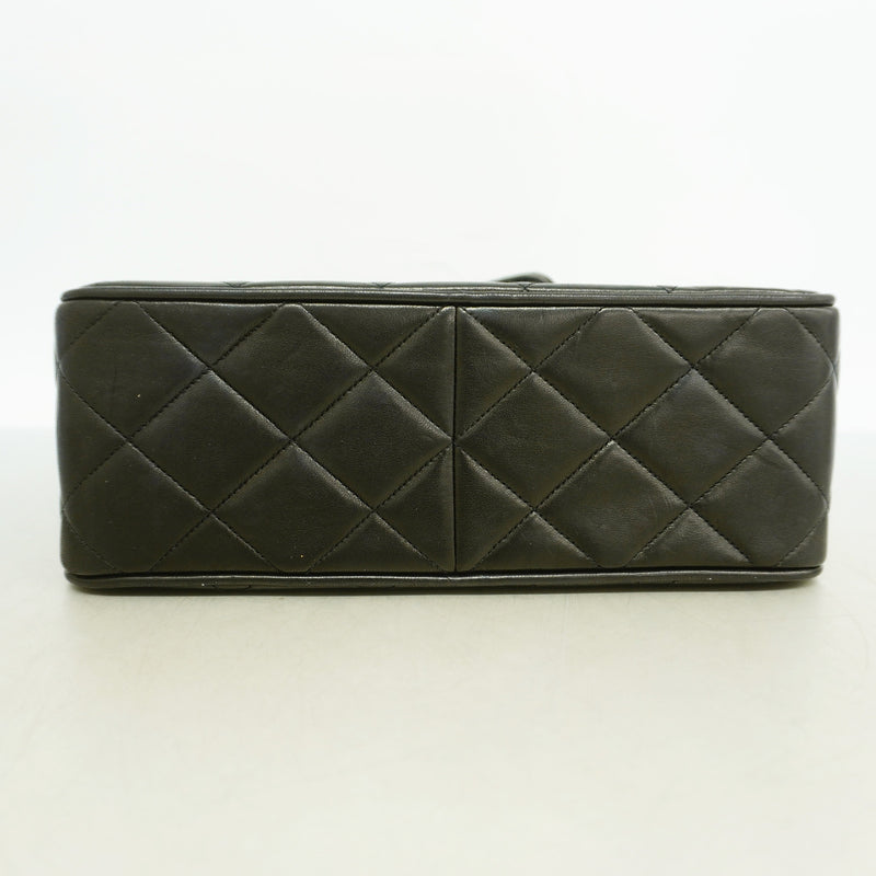 【6id5822】シャネル ショルダーバッグ マトラッセ チェーンショルダー ラムスキン ブラック ゴールド金具【中古】レディース