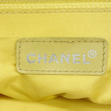 【6id5824】シャネル トートバッグ ニュートラベル ナイロン イエロー シルバー金具【中古】レディース