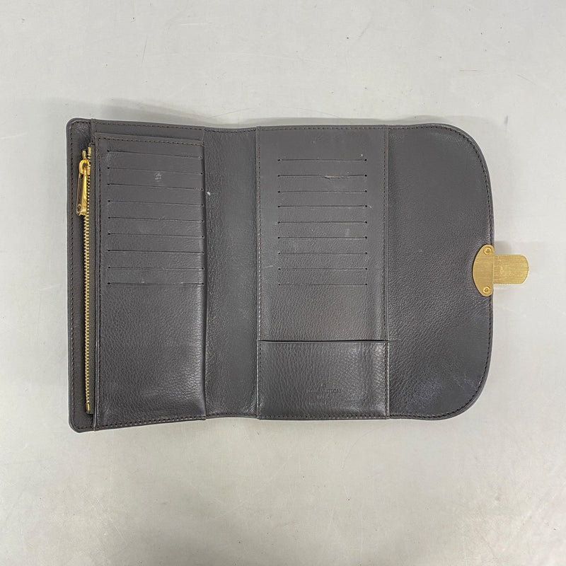 【6id5831】ルイヴィトン 三つ折り長財布 マヒナ ポルトフォイユアメリア M95968 ショコラ【中古】レディース