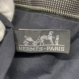 【6id5845】エルメス トートバッグ エールラインカバス ナイロン グレー シルバー金具【中古】レディース