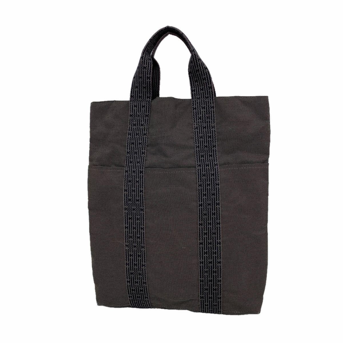 【6id5845】エルメス トートバッグ エールラインカバス ナイロン グレー シルバー金具【中古】レディース