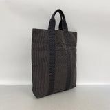 【6id5845】エルメス トートバッグ エールラインカバス ナイロン グレー シルバー金具【中古】レディース
