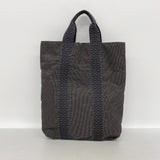 【6id5845】エルメス トートバッグ エールラインカバス ナイロン グレー シルバー金具【中古】レディース