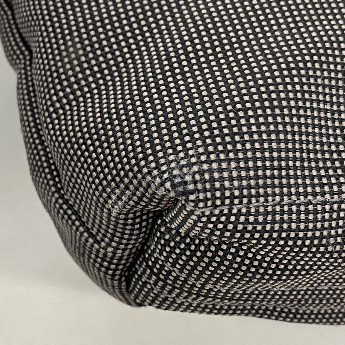 【6id5845】エルメス トートバッグ エールラインカバス ナイロン グレー シルバー金具【中古】レディース