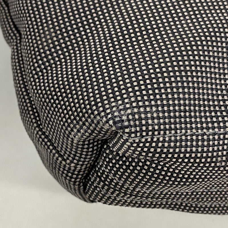 【6id5845】エルメス トートバッグ エールラインカバス ナイロン グレー シルバー金具【中古】レディース