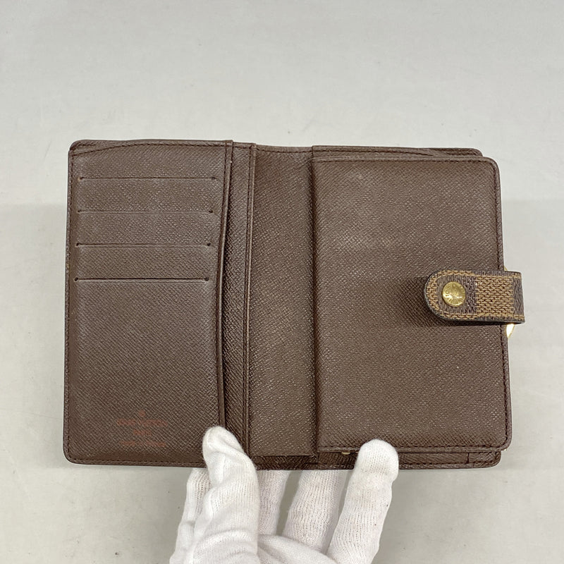 【6id5852】ルイヴィトン 財布 ダミエ ポルトモネビエヴィエノワ N61664 エベヌ【中古】レディース