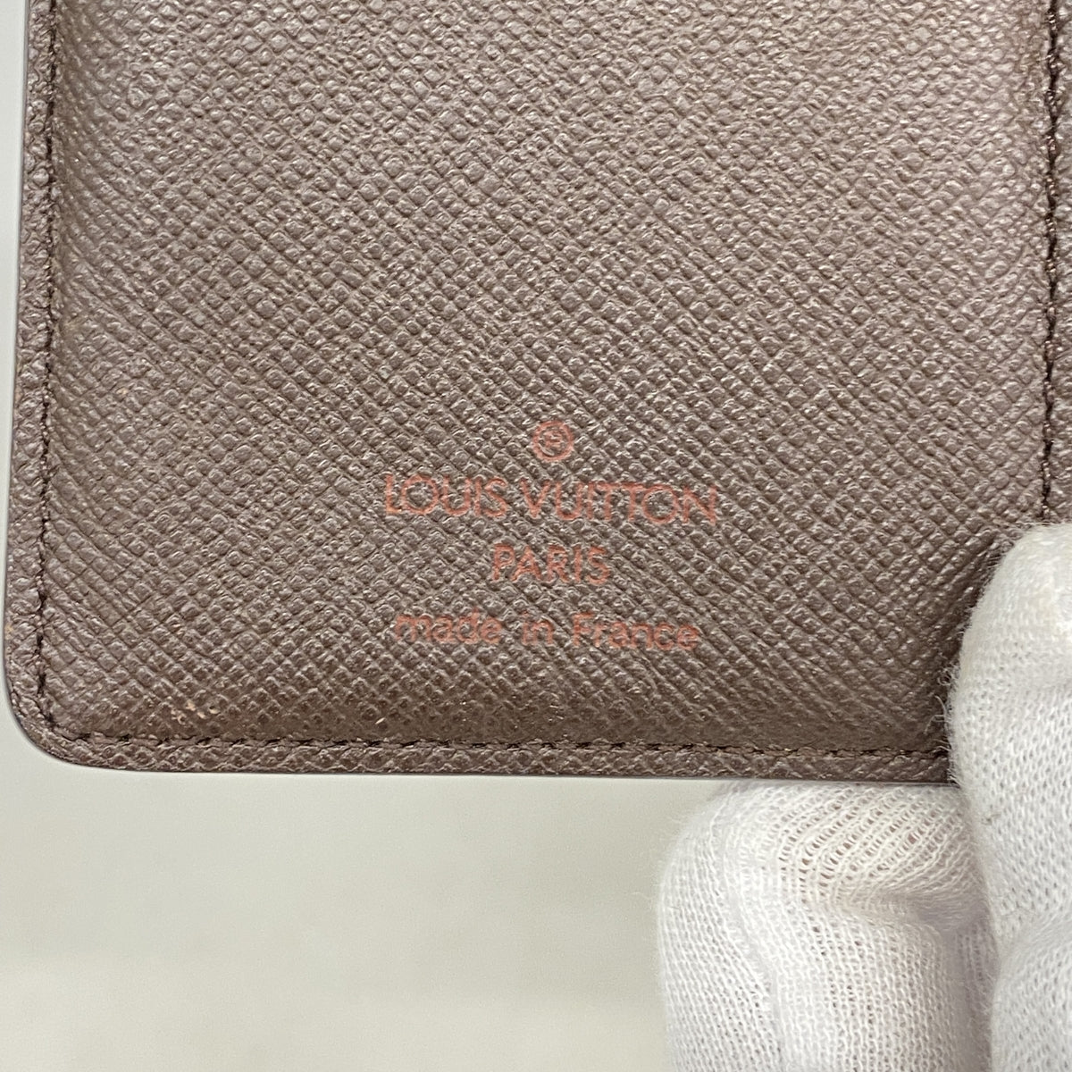 【6id5852】ルイヴィトン 財布 ダミエ ポルトモネビエヴィエノワ N61664 エベヌ【中古】レディース