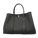 【6id5854】エルメス トートバッグ ガーデンパーティTPM ネゴンダ ブラック シルバー金具 B刻印【中古】レディース