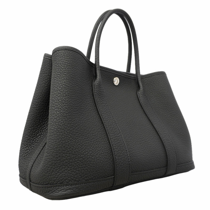 【6id5854】エルメス トートバッグ ガーデンパーティTPM ネゴンダ ブラック シルバー金具 B刻印【中古】レディース