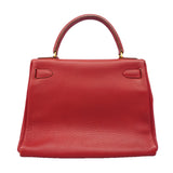 【6id5855】エルメス ハンドバッグ ケリー28 トゴ ルージュヴィフ ゴールド金具 □B刻印 2wayバッグ【中古】レディース
