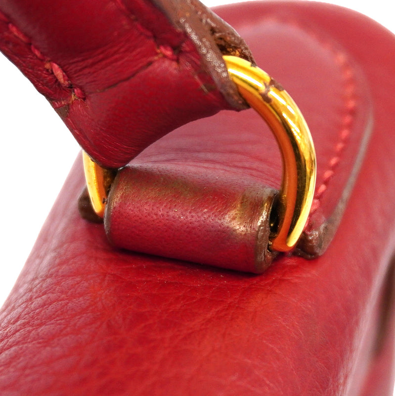 【6id5855】エルメス ハンドバッグ ケリー28 トゴ ルージュヴィフ ゴールド金具 □B刻印 2wayバッグ【中古】レディース